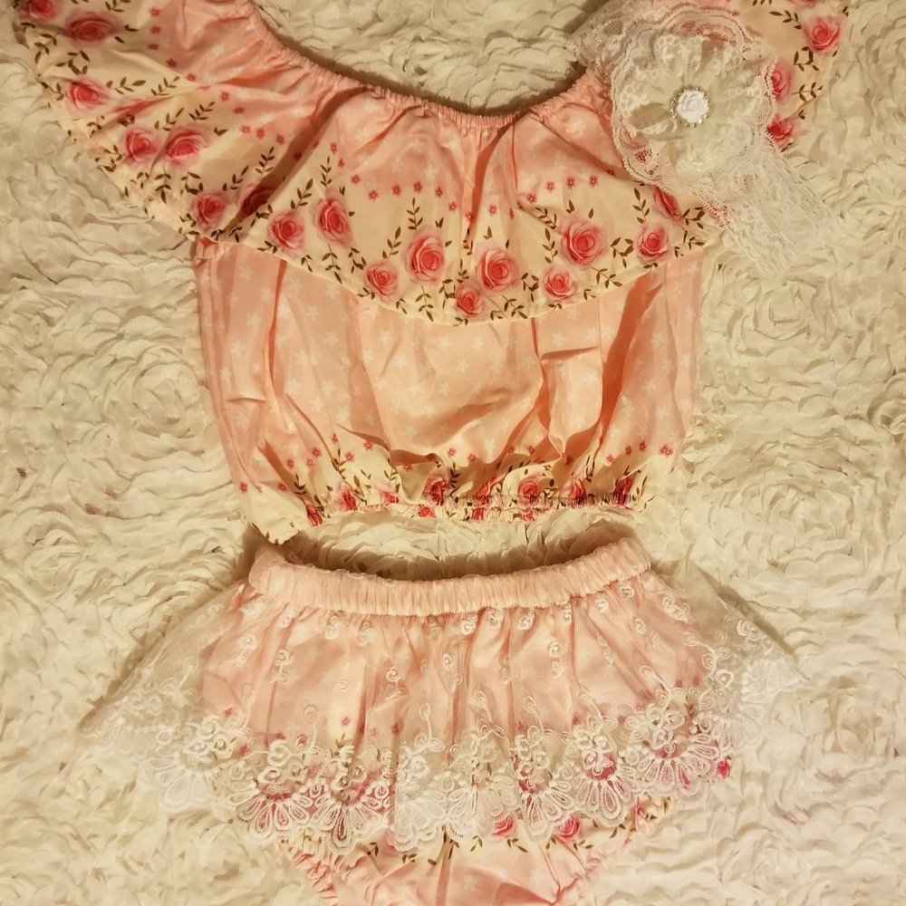 Infant Girls 2pc outfit with matching head band